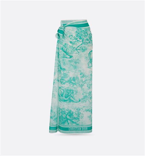 christian dior sarong|CHRISTIAN DIOR Cotton Fringe Dioriviera Toile De Jouy Sarong .